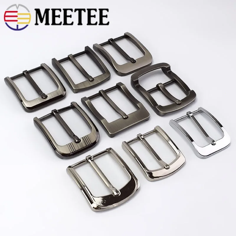 Meetee 남녀공용 금속 핀 벨트 버클, 35mm, 40mm 허리띠 헤드, DIY 가죽 공예 청바지 장식 하드웨어 액세서리, 1 개, 2 개, 5 개