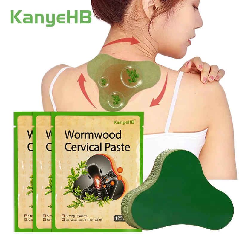 

12-36pcs Wormwood Cervical Vertebra Plaster Muscle Soreness Joint Strain Nerve Pain Arthritis Plaster Neck Pain Relief Patch