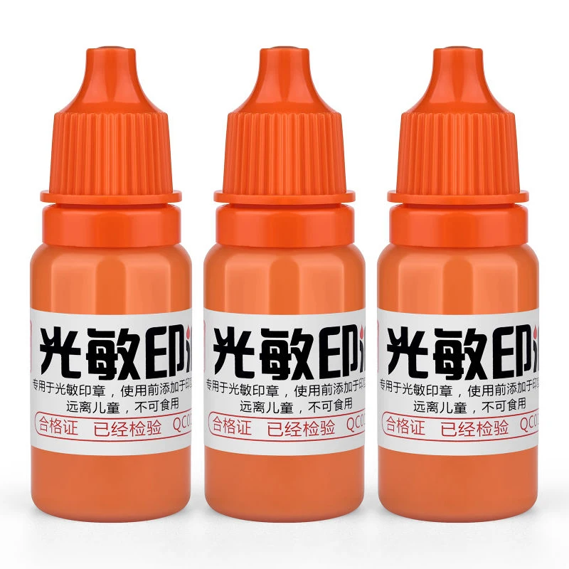 10ml Waterproof Ink for Clothing - Blue, Red, Black - Ideal for Student and Kids' Name Stamps