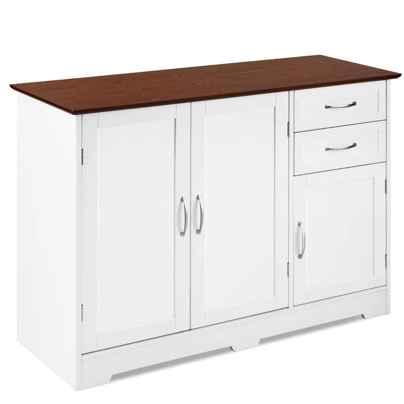 

Giantex-Buffet Storage Cabinet Kitchen Sideboard with 2 Drawers