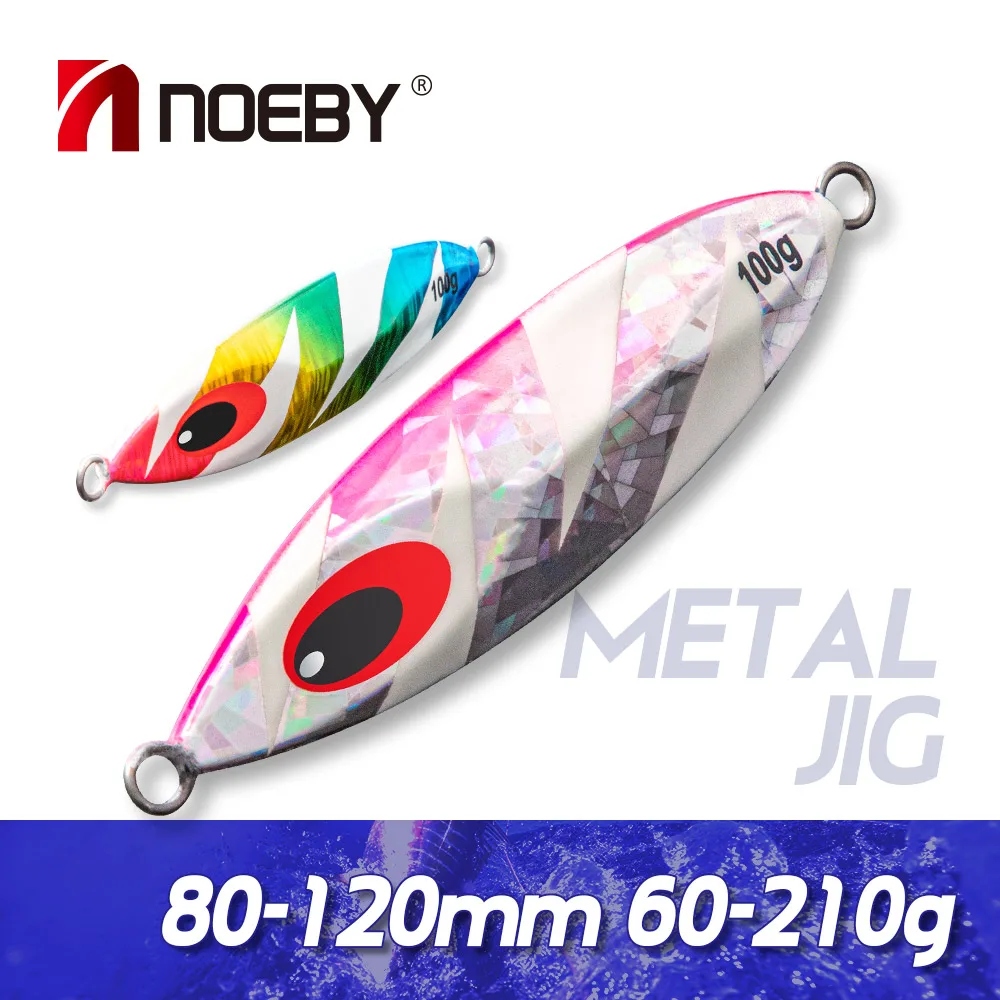 NOEBY медленные джиг-приманки 60 г 80 100 120 150 180 210 металлический джиг светящаяся