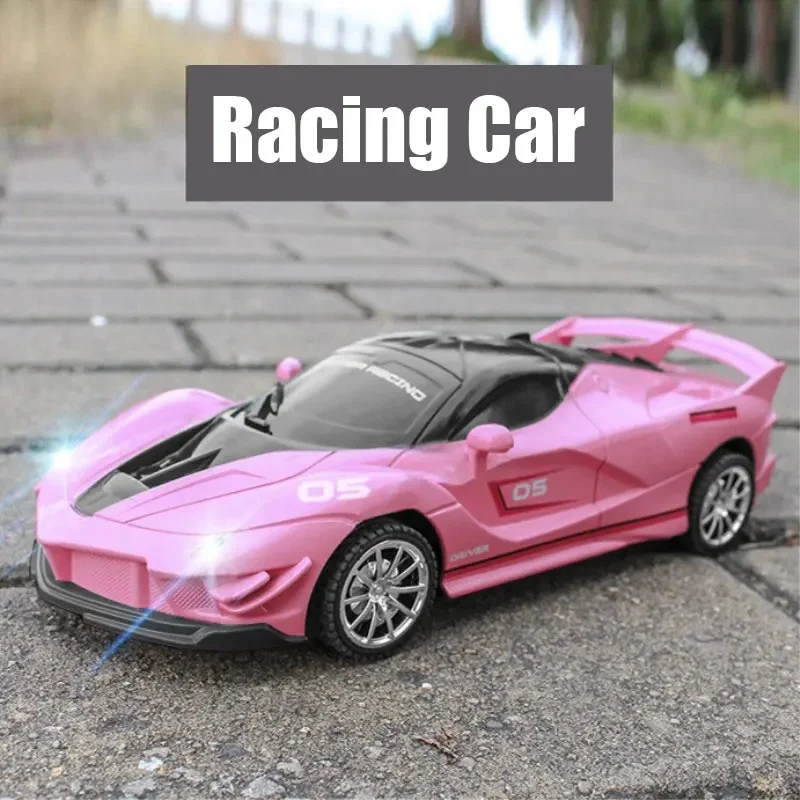 1/18 RC Car LED Light 2.4G Radio Remote Control Sports Cars Racing High Speed Drive Vehicle Drift Boys Girls Toys for Children 2