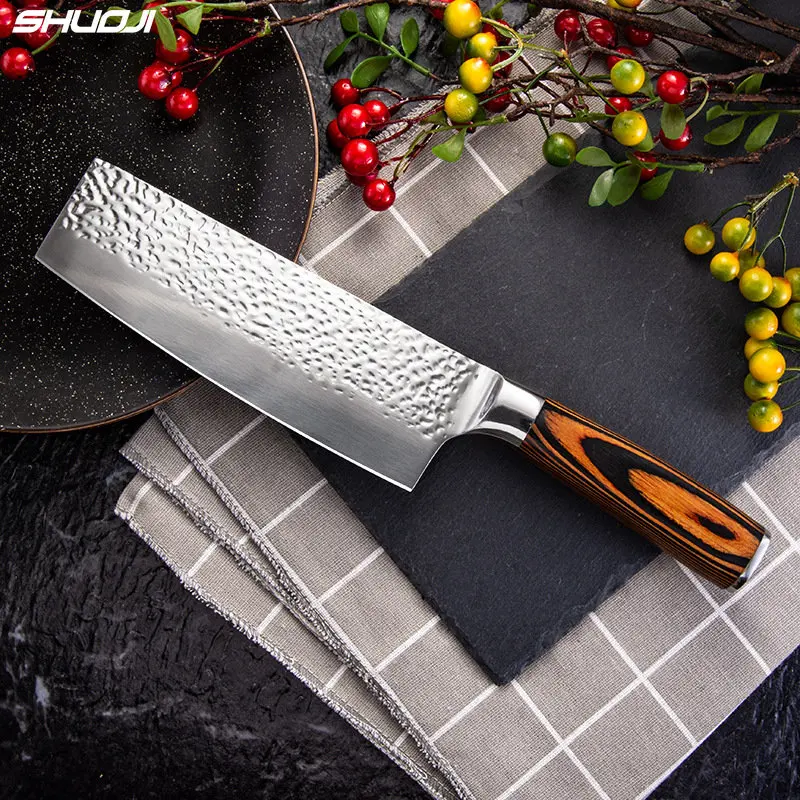 5Cr15mov paslanmaz çelik mutfak 6.7 inç profesyonel japonya Nakiri bıçak pişirme bıçakları küçük balta suşi Sashimi bıçak