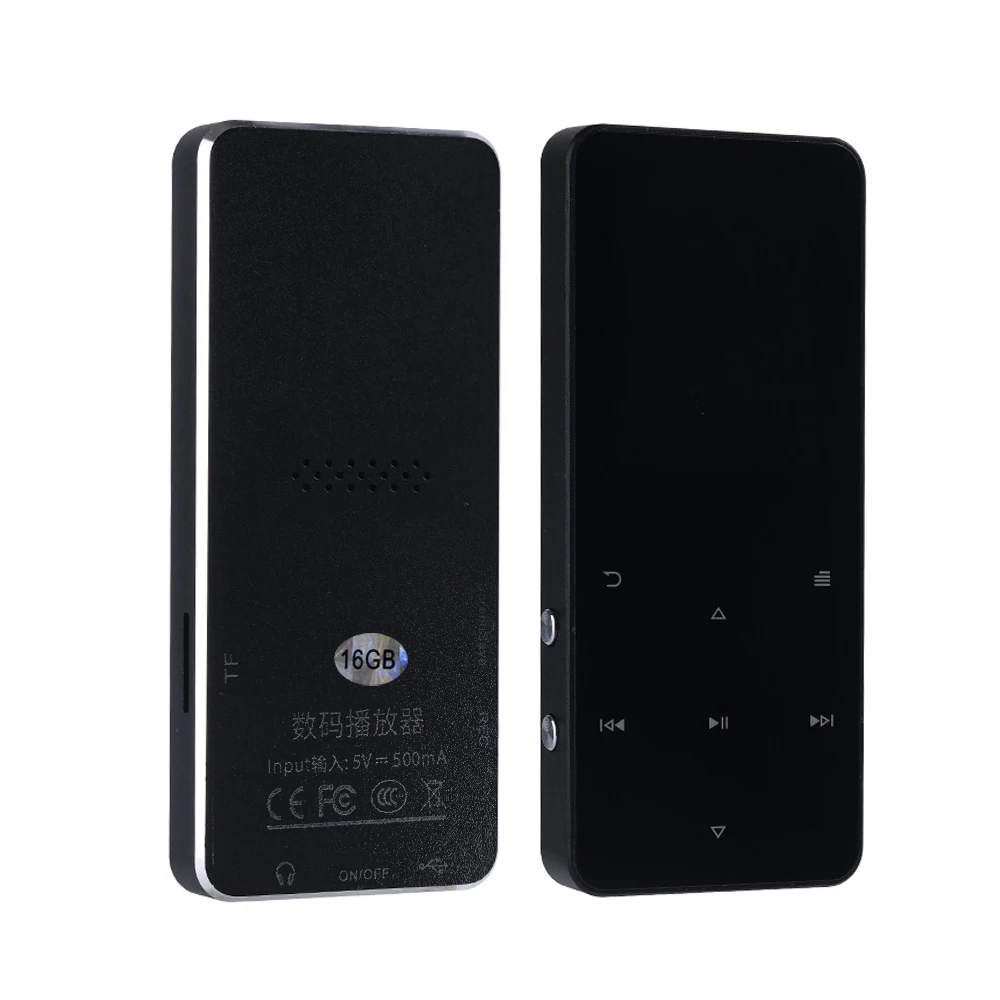 1.8 Metal MP3 Walkman Bluetooth MP4 Music Player TF Card Built-in 16GB Pluggable Lossless Touch Screen