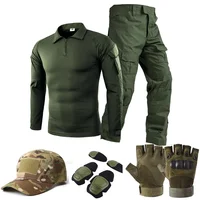 Tactical Uniform Suits Milit Outdoor Camo Suit Hunting Pants Men Combat Shirts Trainning Airsoft Paintball Clothes Sets 2