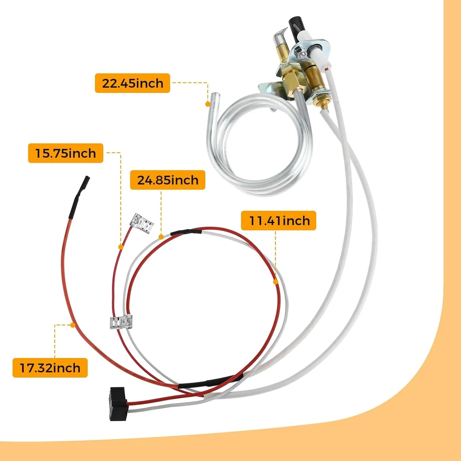 Natural LP Thermopile Pilot Assembly for 300 301 Series Reliance Whirlpool A.O.Smith Kenmore State 100112330 9007876 9007877