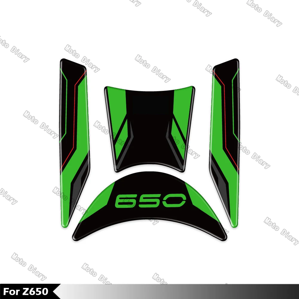 Z650 3D 점화 잠금 키 영역 보호 스티커, 가와사키 Z650 Z 650 데칼