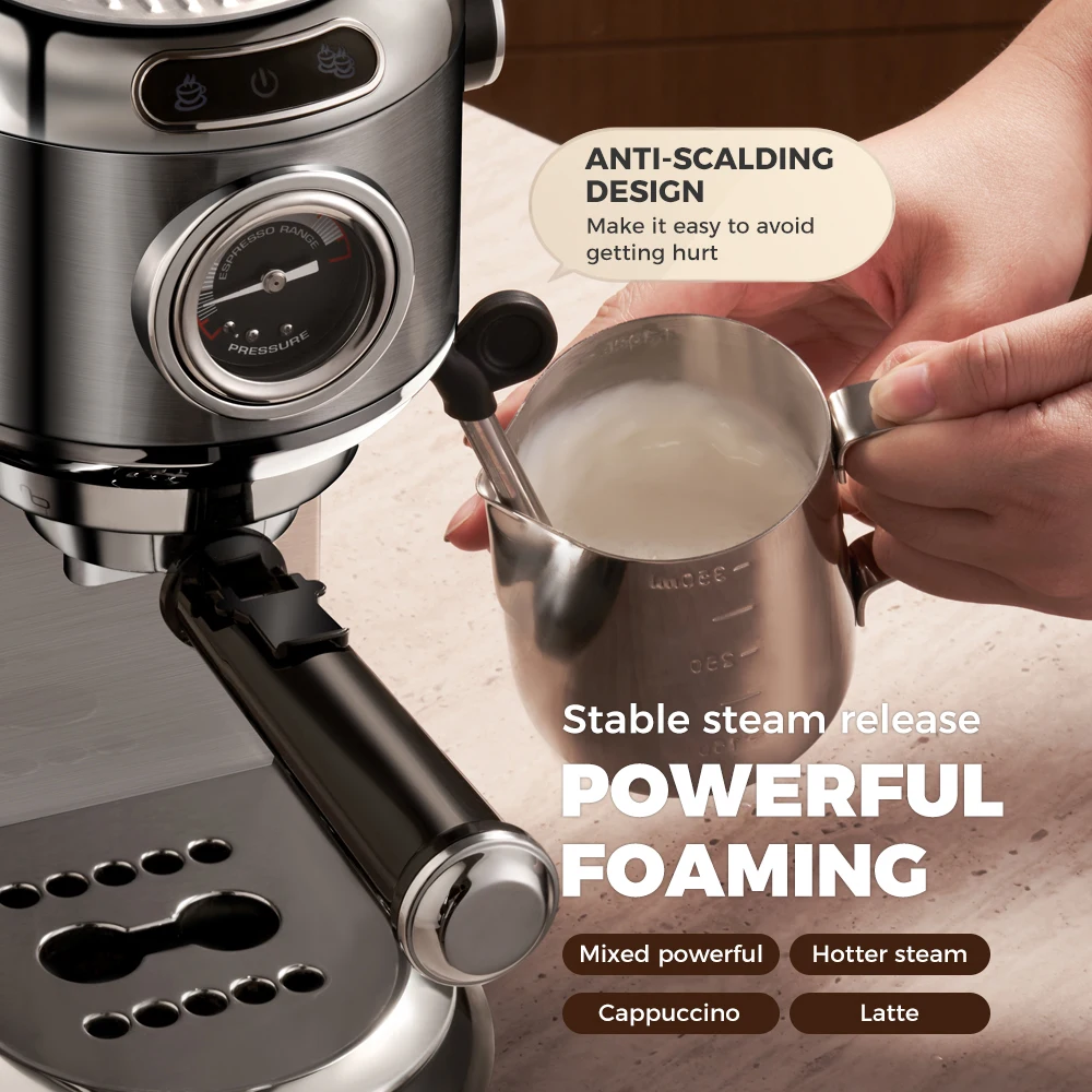 ماكينة صنع القهوة CafeLffe كافتيرا 20 بار إينوكس ش...