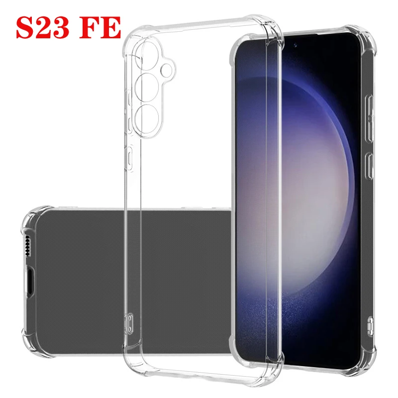 Enhanced Shockproof Clear Silicone Phone Case - 1.5MM Thick Transparent Design