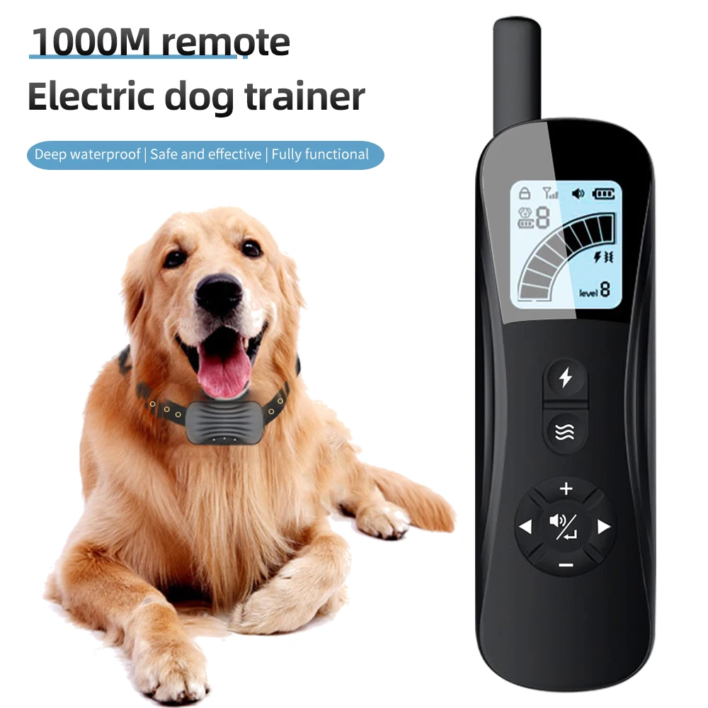 Waterproof Rechargeable Electric Dog Training Collar with Remote