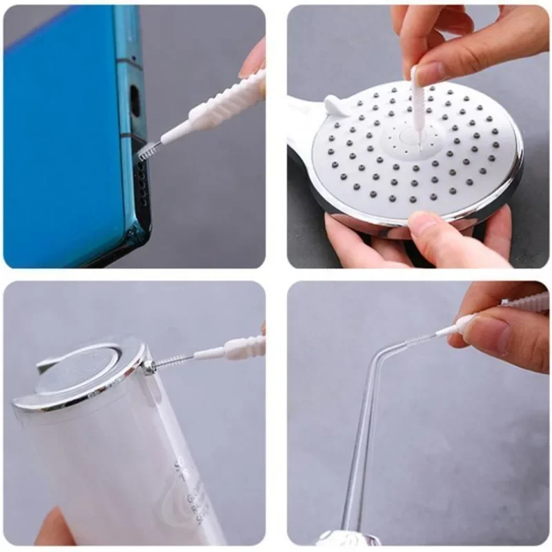 10/50/100/200PCS Shower Cleaning Brush Bathroom Micro Nylon Brush Nozzle Anti-blocking Cleaning Tools Bathroom Accessories 3
