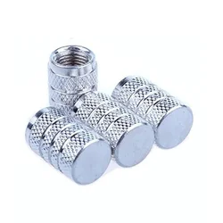 Aluminum Knurled Car Tire Valve Stem Caps - Set of 4 (4pcs)