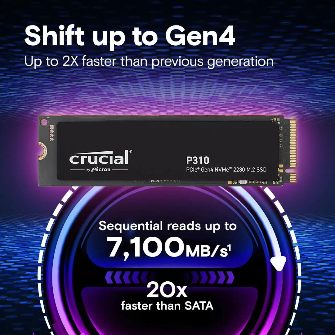 Crucial SSD P3 PLUSE100P310T500 PCIe Gen4 3D NAND NVMe M.2 2280 SSD  1TB2TB Internal Gaming SSD, Laptop & Desktop Compatible - AliExpress