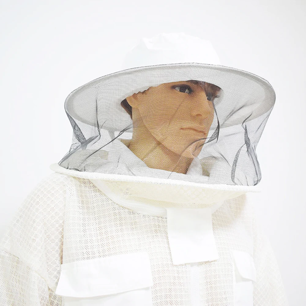 Beekeeping Clothing 3-Layers Ultra Breathable Ventilated Suit With Round Veil Professional Anti Bee Protective Clothes Equipment