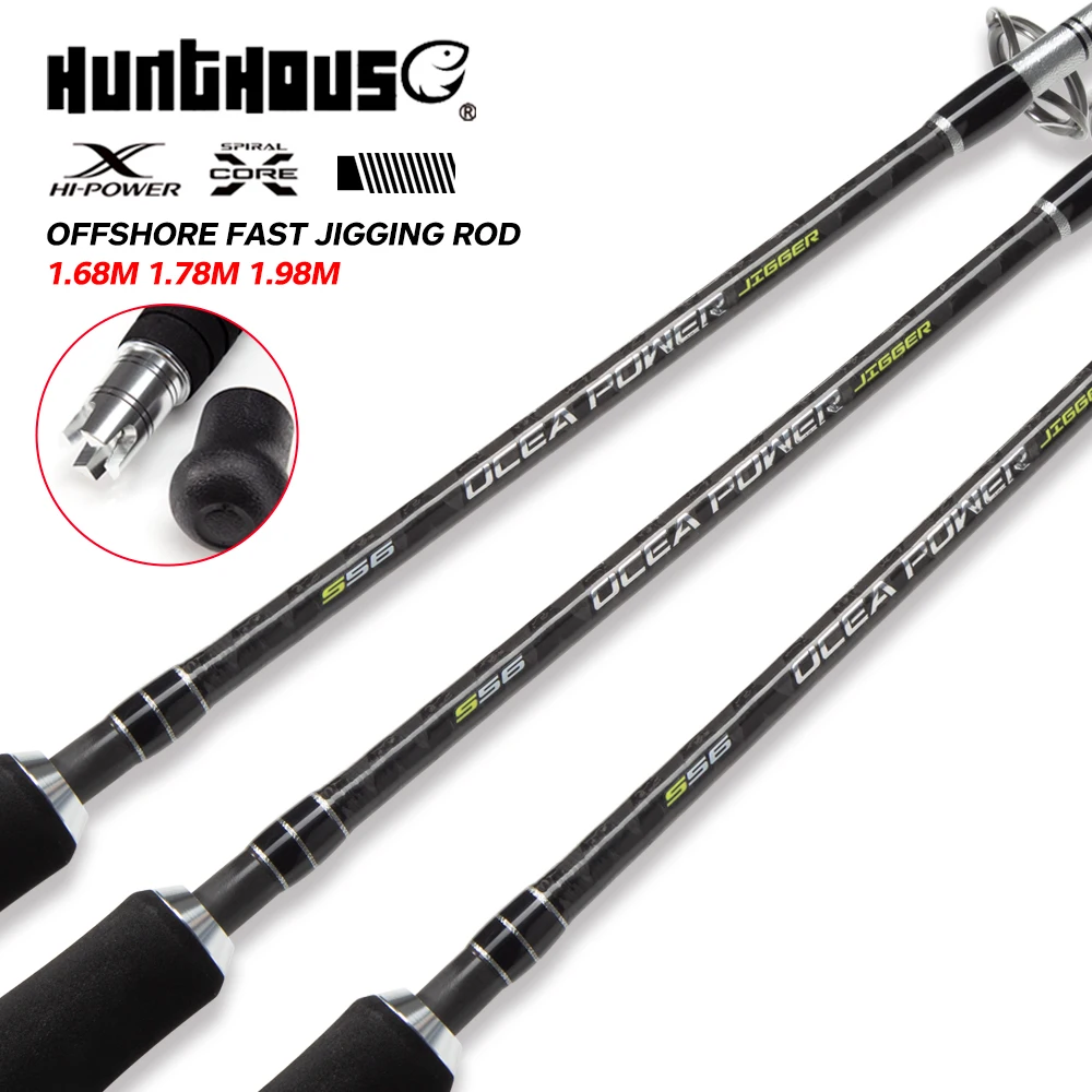 

Hunthouse Spinning Ocea Game Type J Power Jigging Fishing Rod Boat Carbon Fiber Fuji Guide Rings 1.68m 1.78m 1.98m 100-450g