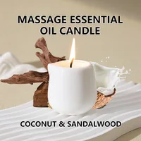 Fruity scented natural massage oil candle. Low heat. 1.69 oz, coconut wax. Hydrating. For home & V-Day. Natural luxury. Soothing