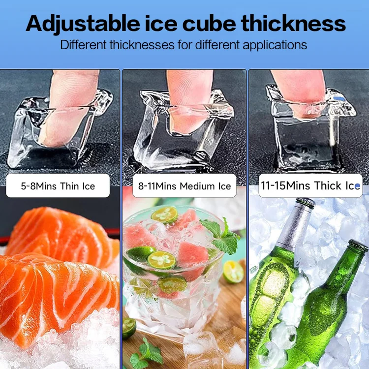 70kg Home Commercial Ice Maker Making Machine Block Ice Machine Automatic Small Cube