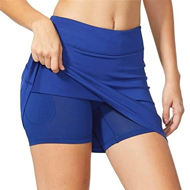 

2023 New Slim High Waist Shorts Skirt Women Sports Solid Color A-line Shorts Skirt Quality Elastic Breathable