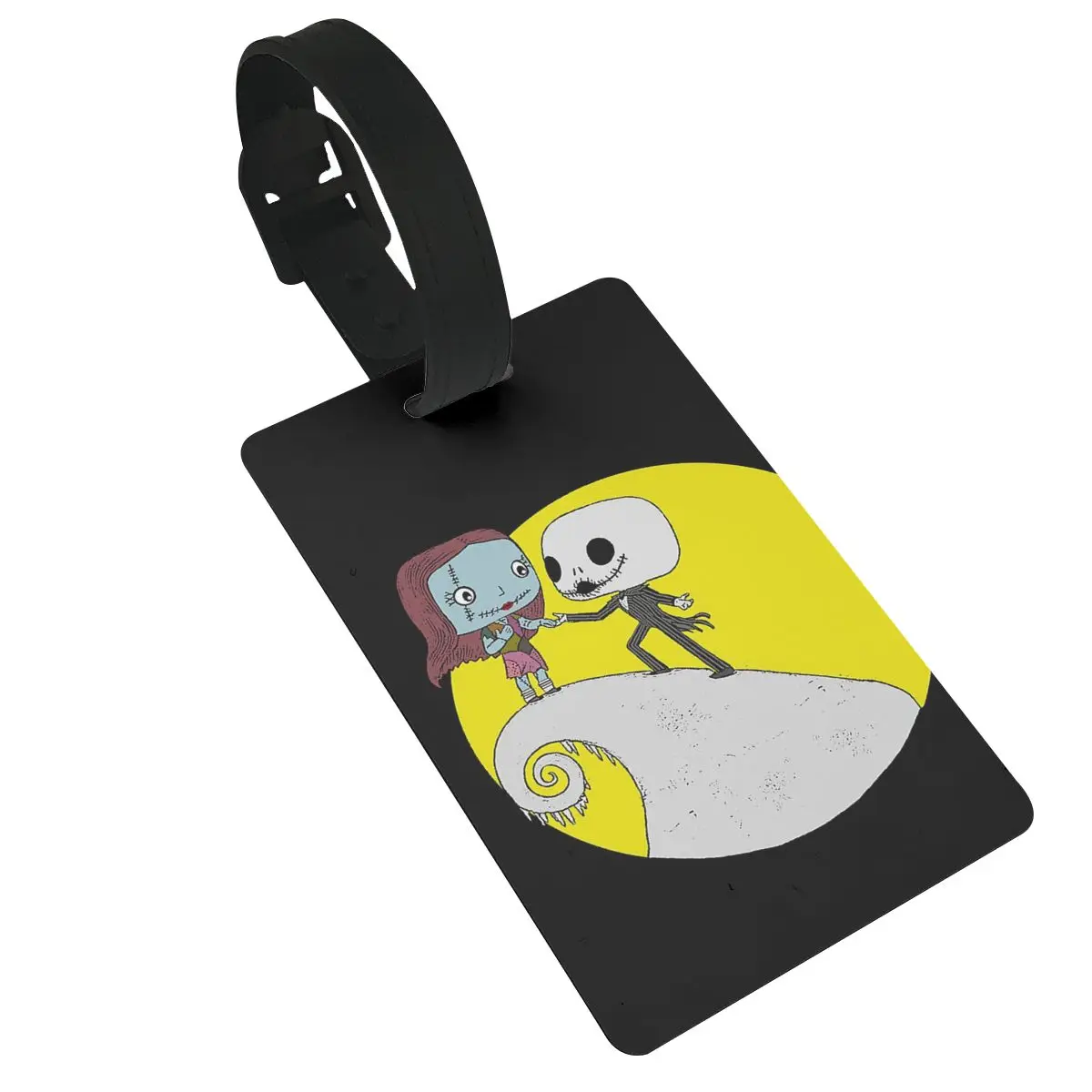 

Jack And Sally In The Moon Light Luggage Tags Luggage Travel Accessories Tag Portable Travel Label Holder Baggage Boarding Tag