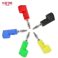 40pcs/4mm Adaptor Electrical Connecting bending  L shape Banana Jack Plug Socket for Binding Post Test Terminal Connector 2