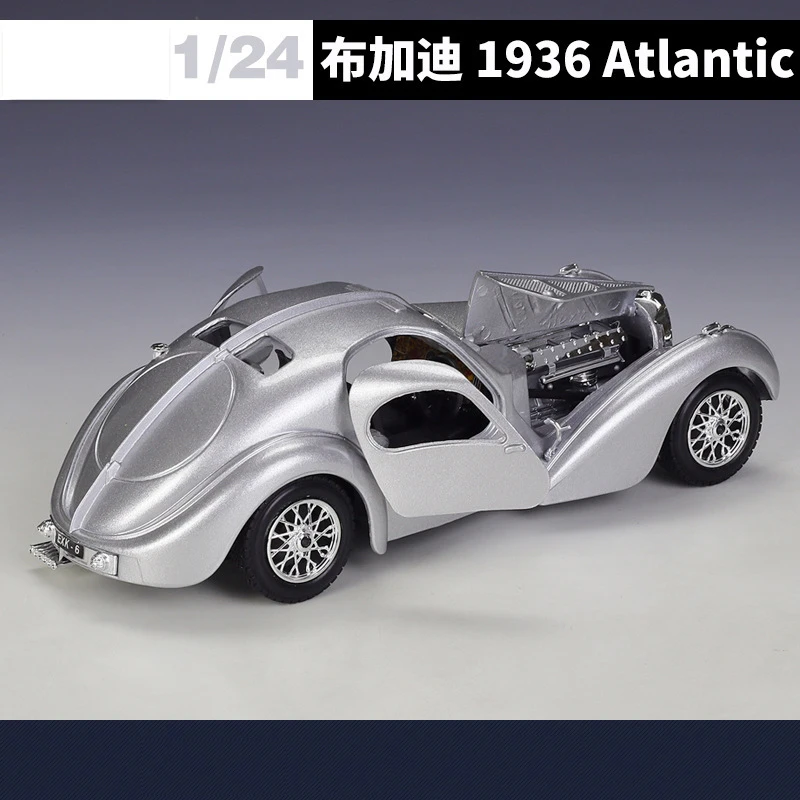 Bburago 1:24 Bugatti Atlantic 1936 Modello Di Auto In Lega Diecast E Veicoli Giocattolo Raccogliere Auto Giocattolo Ragazzo Regali Di Compleanno
