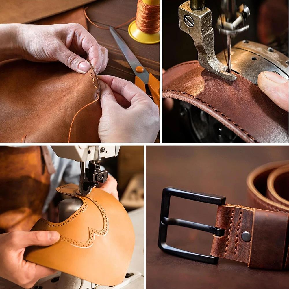 260 Meters Leather Flat Waxed Thread Polyester Sewing Threads Leather Craft Hand Stitching Line DIY Bracelet Repair Work Cords