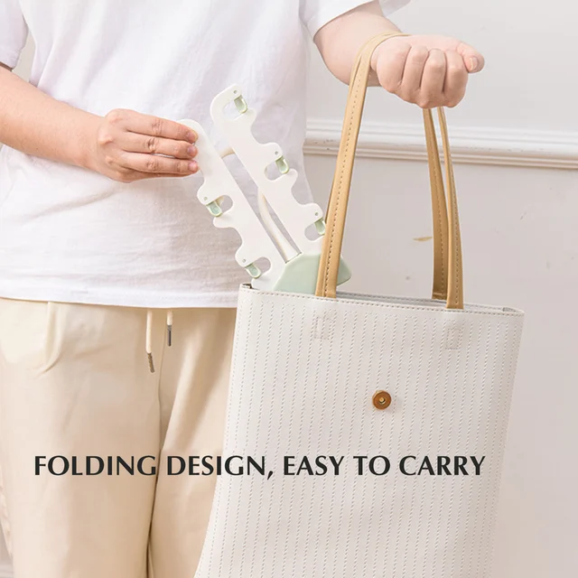 Utazás Hordozható, Összecsukható Függő Állvány Tartós Forgatható Fogas Klipekkel Szárító Törölközők Számára Babaruhák - Image 5