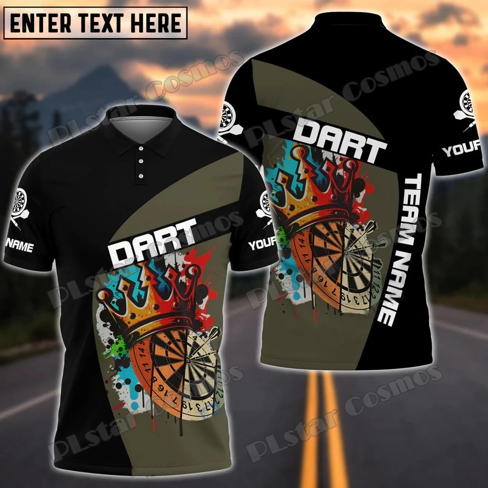 Dart Feuer Gitarre personal isierte Name & Teamname 3d gedruckt Mode Herren Polos hirt Sommer Unisex lässig Polos hirt Pol146 – Detail 12