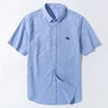 Soft Comfortable Regular Fit Short Sleeve 100% Cotton Oxford Plus Size Quality Summer Business Men Casual Shirts 2