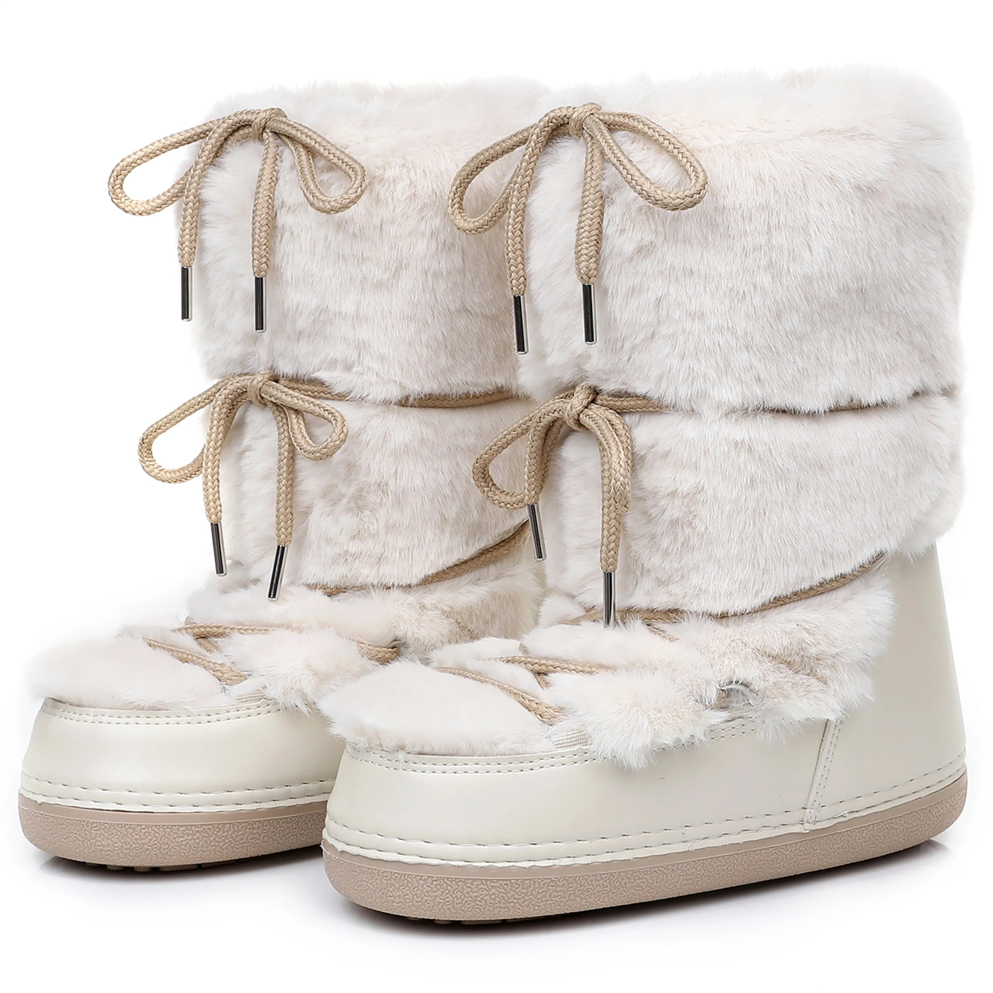 Fluffy Faux Fur Winter Snow Boots 5