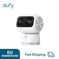 (Stock UE) Caméra de sécurité intérieure Eufy S350, double caméra, résolution 4K UHD, caméra de surveillance avec zoom 8 × et 360 °   PTZ 1