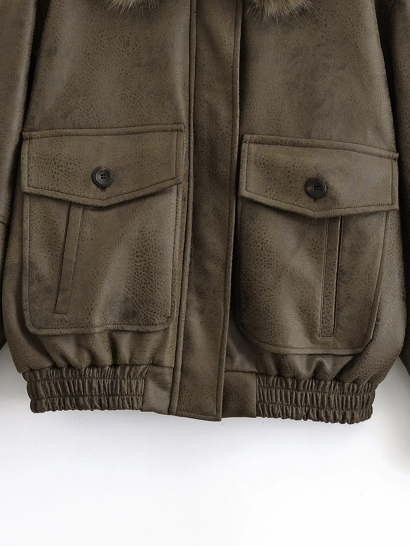 Women Autumn Winter New Removable Collar Faux Suede Jacket Female Fashion Zipper Pocket Long Sleeve Coat Lady Vintage Outwear