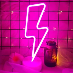 Radiant Neon Sign with Cloud and Moon Design for Children's Room or Party Decor (Lightning pink)