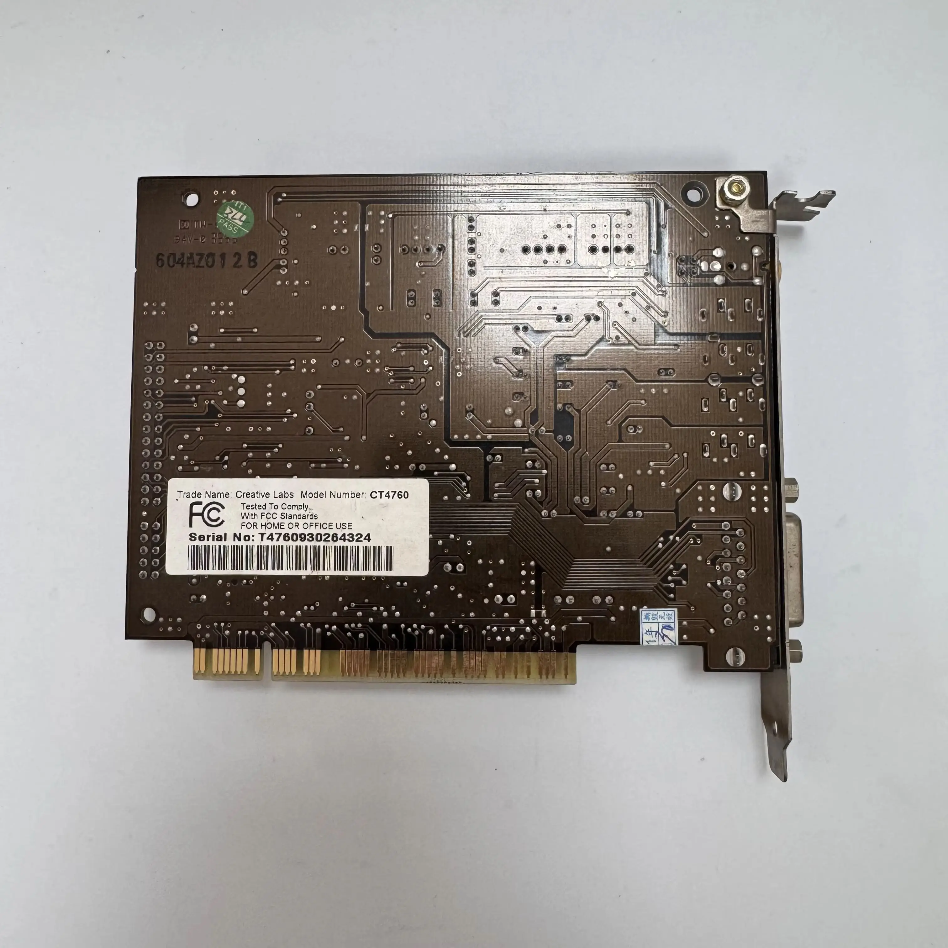 중고 사운드 카드 CT4760 PCI 슬롯 사운드 블라스터 라이브 EMU10K1-SEF 오디오 프로세싱 코어 192dB 다이나믹 레인지