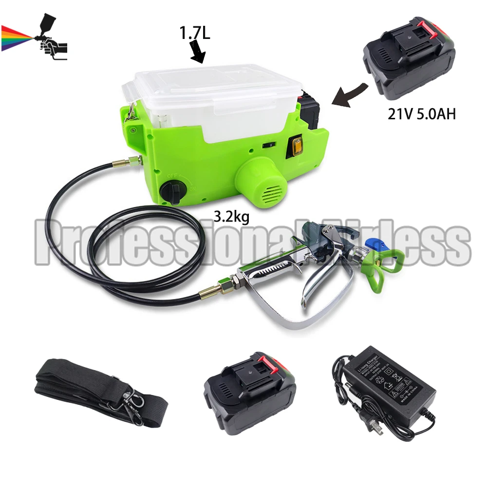 Jual 500W 2L Airless Paint Sprayer Machine With 1pcs Lithium Battery Small Portable Backpack Airless I.1546436709