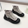 Autumn and Winter New   with Thick Velvet and High Contrast Thick Bottom Snow Sports and Leisure Non slip Cotton Boots 6