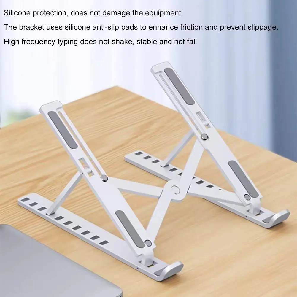 Portable Laptop Stand Aluminum Notebook Support Computer Bracket For Universal Pc Holder Accessories Foldable Lap Top Base - 6