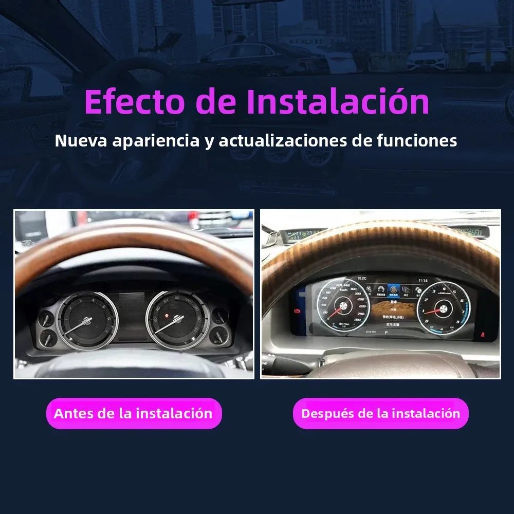 Grupo de instrumentos digitales LCD para Toyota Land Cruiser 2008-2019 velocímetro Panel de instrumentos virtuales tablero de cabina de 12,3 pulgadas 2