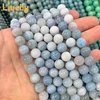 100% Natural stone Pure Natural Sea Blue Treasure jade Beads For Jewelry Making DIY Advanced sense Bracelets 15"Inch 6/8/10/12mm 4