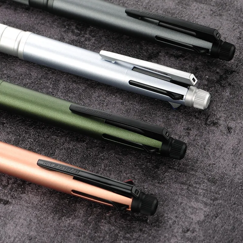 Japanese Uni Multi-Function Metal 5 in 1 Ballpoint Pen/Mechanical Pencil Low Center of Gravity 0.5mm Business Elegant ручки 4