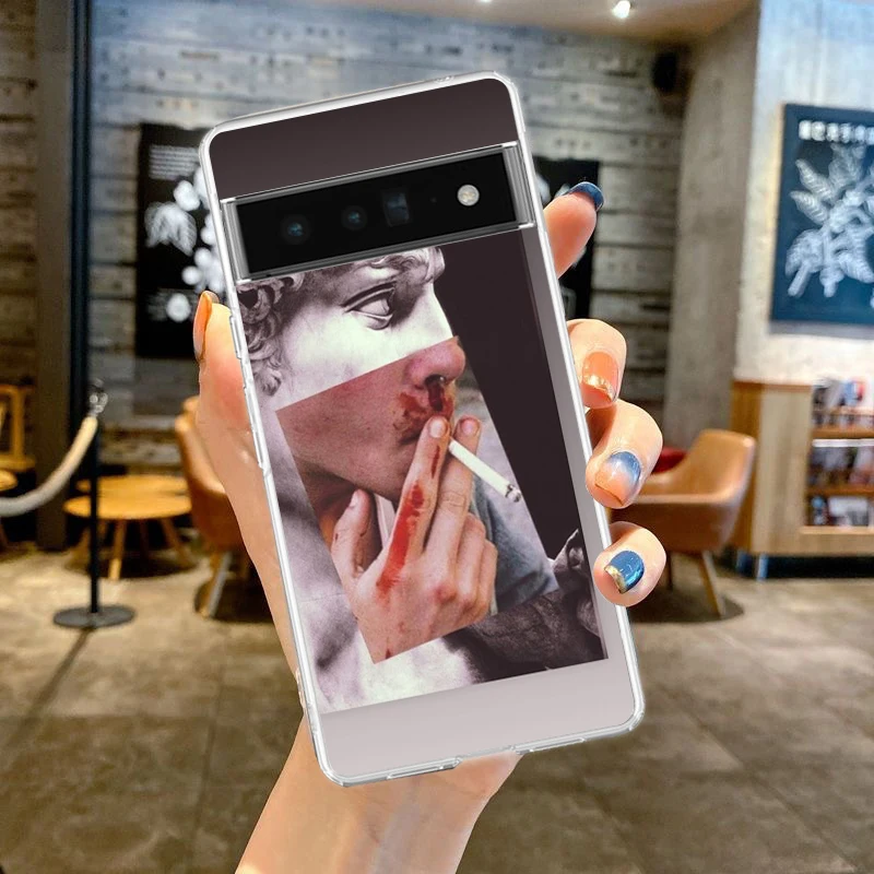 Artistic Aesthetic David Eyes Shockproof Transparent Phone Case
