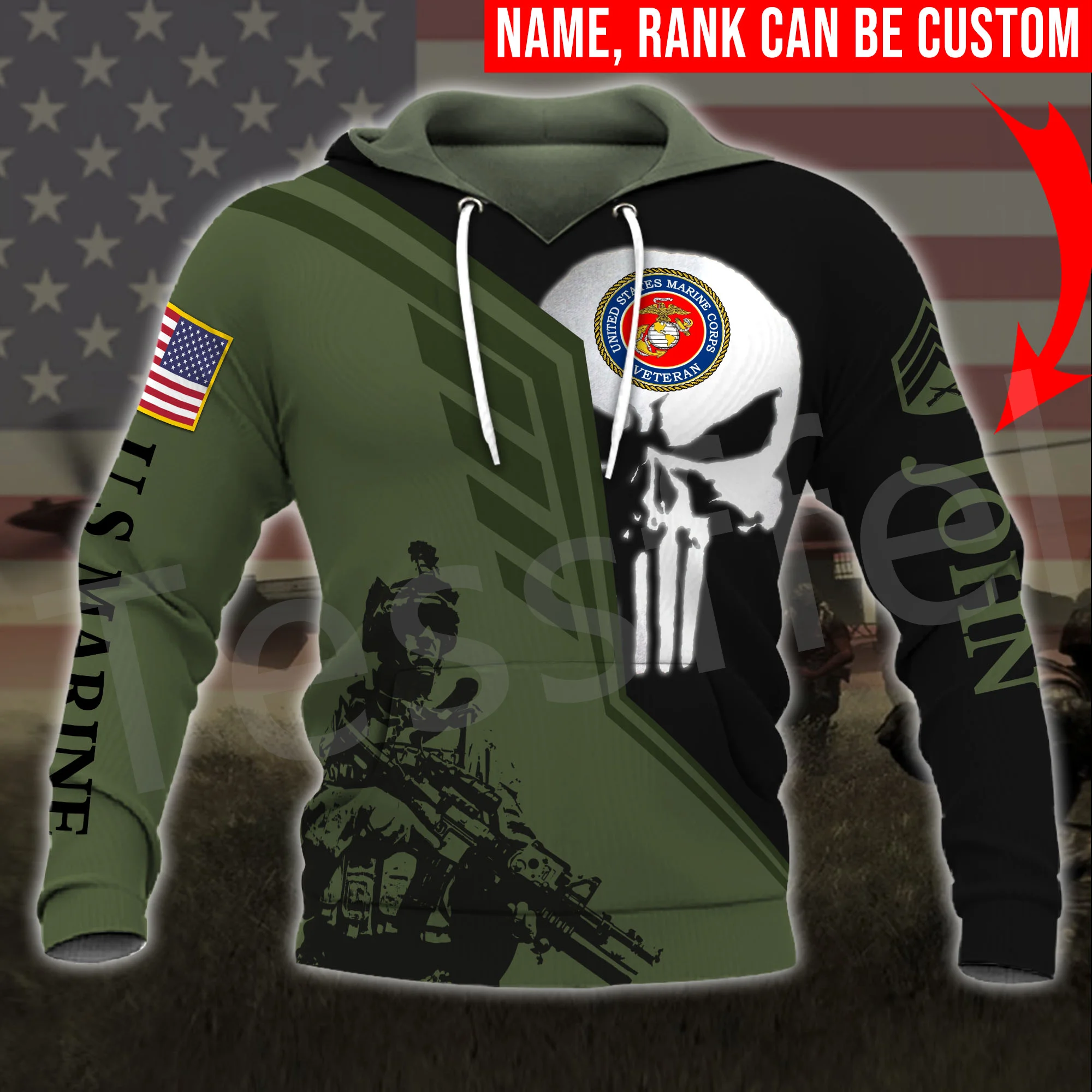 Tessffel Customize Name US Marine Cops Army Military Camo Tracksuit 3DPrint Men/Women Harajuku Casual Pullover Jacket Hoodies 20