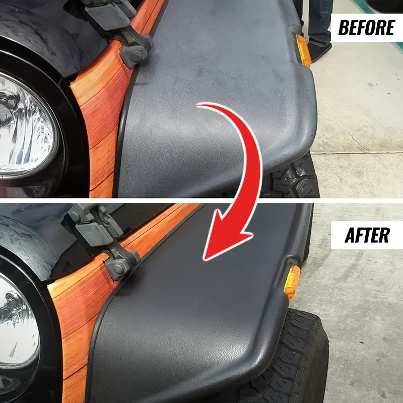 Car Bumper Repair Paste - restores artificial leather with plastic, enhances black effect, car polishing with refurb coating 3