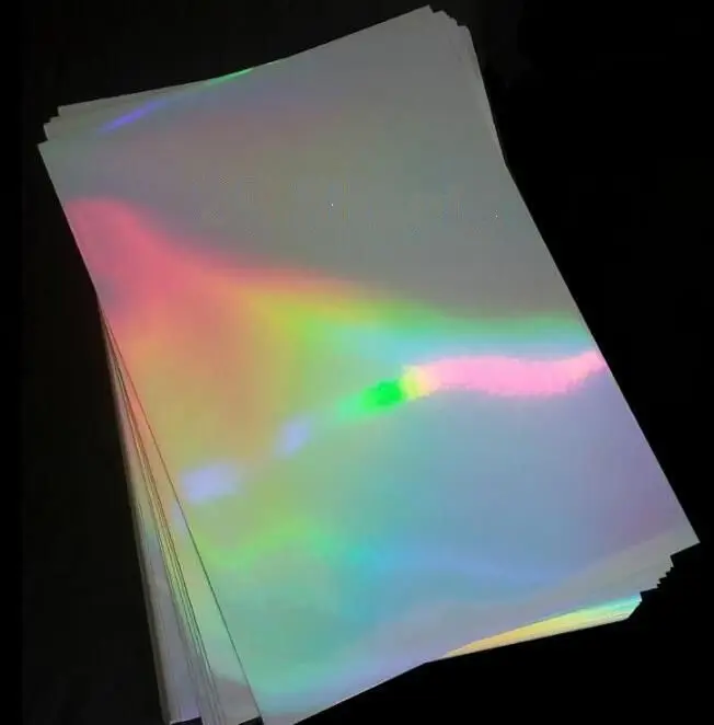 Único Lado Holográfico Arco-íris Prata Cardstock Cartão de Papel Grosso Tamanho 21x29cm 10 20 50 Você Escolher Quantidade - Imagem 6