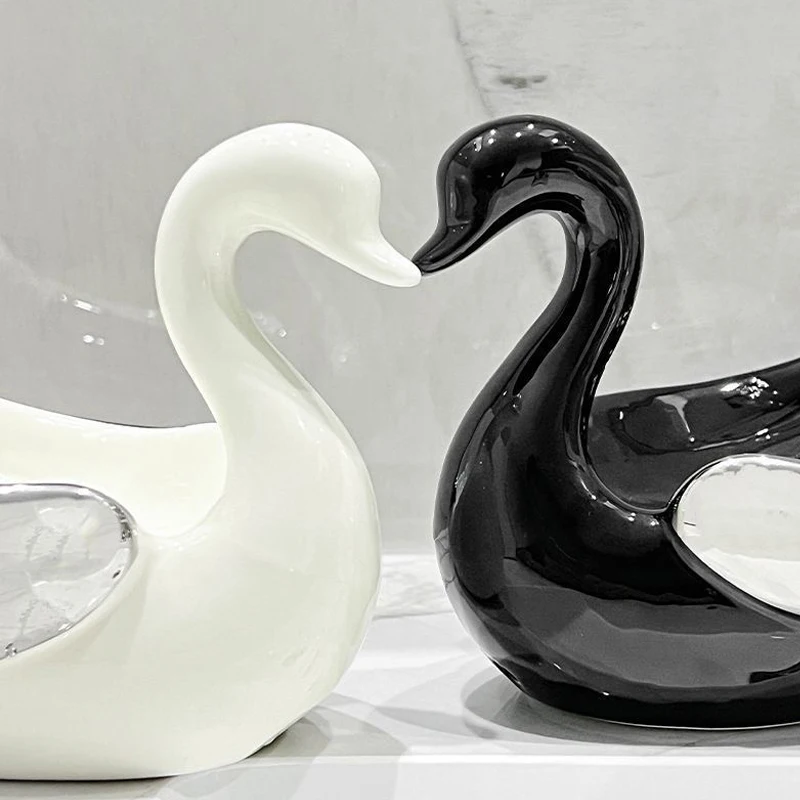 Ceramic Draining Soap Box, Light luxury Cartoon Cute Swan Shaped Soap Dishes, Home, Bathroom Kitchen Supplies, Storage Rack, 1Pc