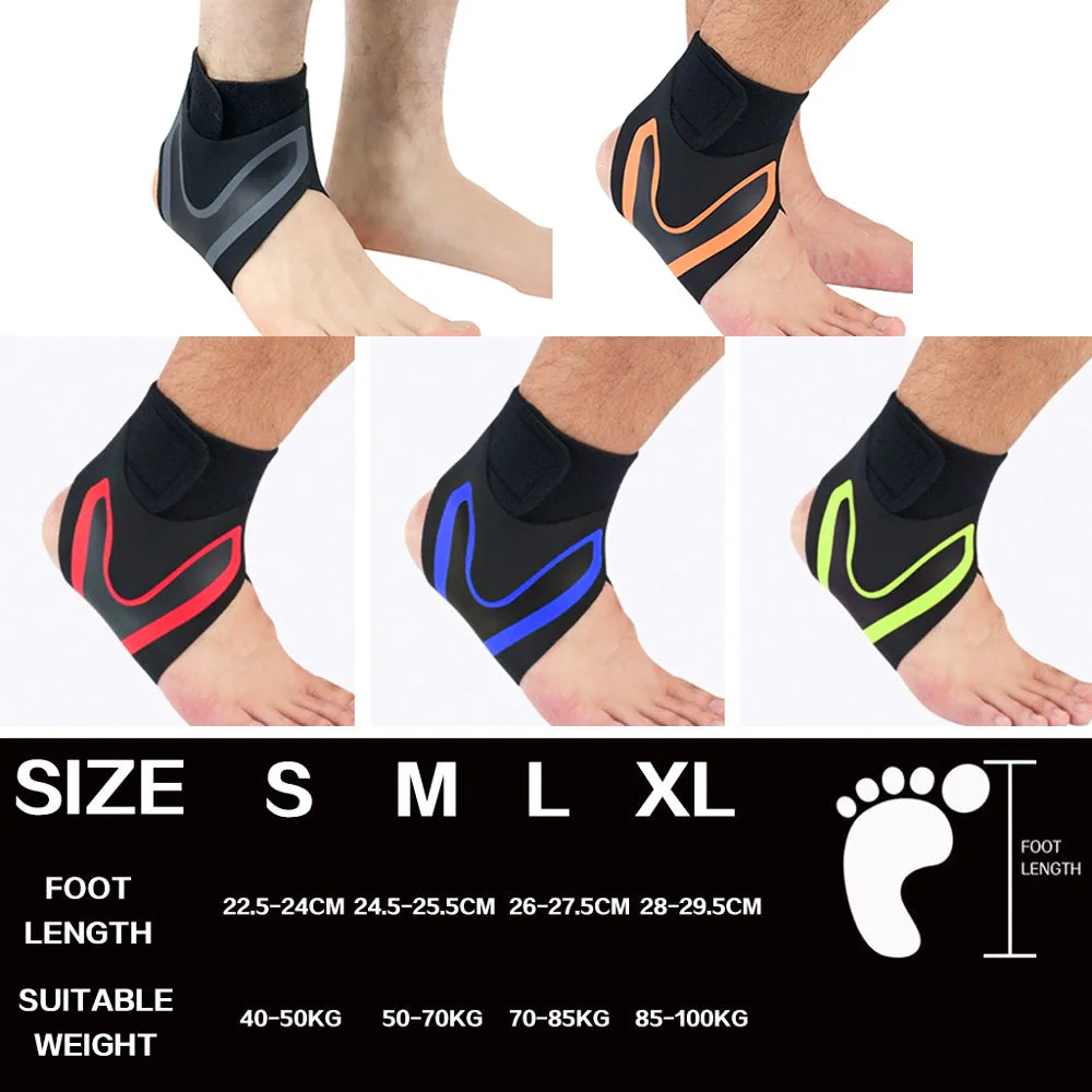 1Pcs Sport Compression Ankle Support Brace Ankle Stabilizer Tendon Pain Relief Strap Foot Sprain Injury Wraps Basketball Running ankle support ankle straps fitness ankle straps ankle support brace