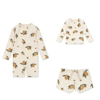 Costumi da bagno per ragazzi Costumi da bagno interi per bambini al limone Pantaloncini da spiaggia per ragazzi Costumi da bagno per protezione solare per le vacanze dei bambini Costume da bagno per neonati 1
