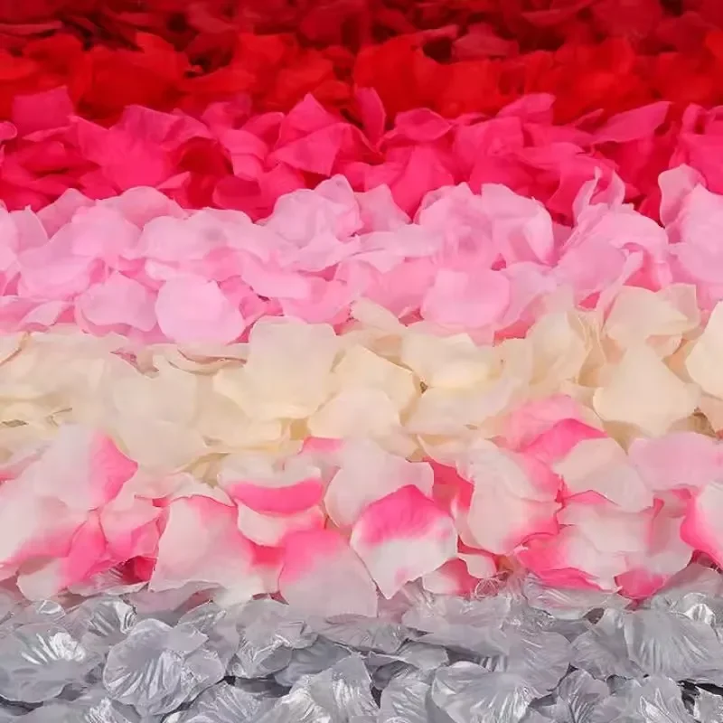 Colorful Silk Rose Petals for Romantic Decor – Perfect for Valentine's Day, Weddings, and Parties