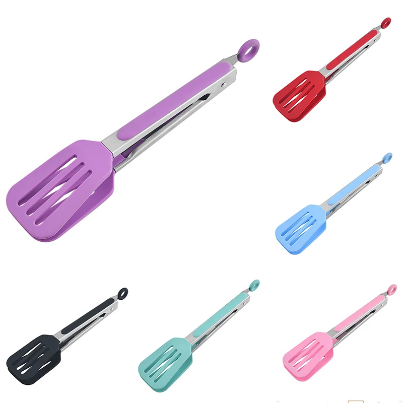 

For Cooking Salad Kitchen Tools Silicone Handle Utensil Convenient BBQ