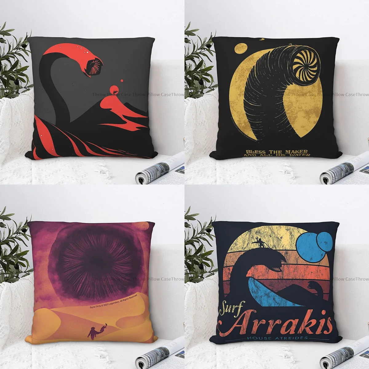 

Visit Arrakis Cojines Throw Pillow Case Dune Film Cushion Home Sofa Chair Print Decorative Coussin